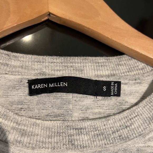 Karen Millen grey shoulder cut-out sweater size S - Picture 3 of 4